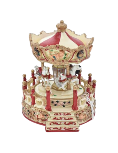 Giostra Carillon 15,5x13,8x17 cm Bianco-Rosso – Carillon... 2