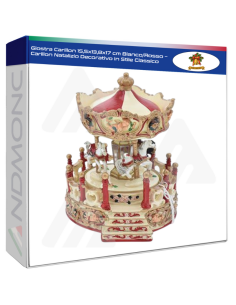 Giostra Carillon 15,5x13,8x17 cm Bianco-Rosso – Carillon...