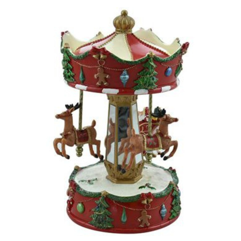 Giostra Carillon 13,5x13,5x25 cm Rossa –...