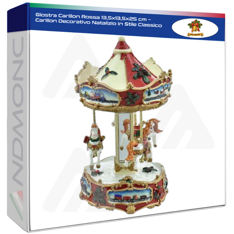 Giostra Carillon Rossa 13,5x13,5x25 cm –...