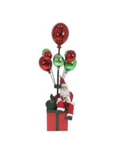 Babbo Natale con Palloncini 60 cm Verde e Rosso –... 2