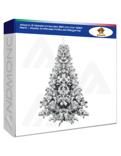 Albero di Natale Innevato 180 cm con 630 Rami – Abete...
