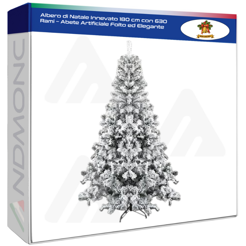 Albero di Natale Innevato 180 cm con 630 Rami –...