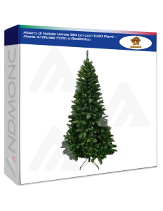 Albero di Natale Verde 210 cm con 1040 Rami – Abete...