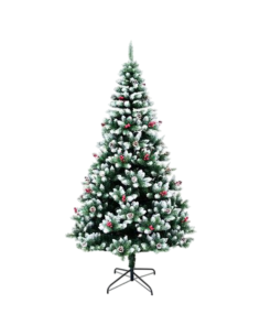 Albero di Natale Innevato con Bacche 210 cm – Abete... 2