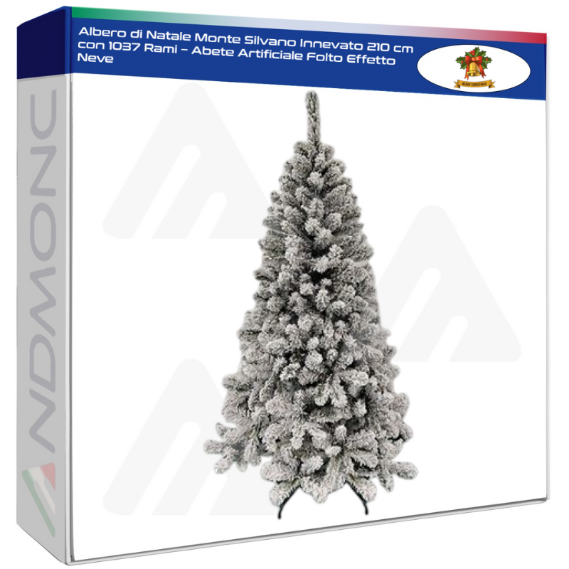 Albero di Natale Monte Silvano Innevato 210 cm...