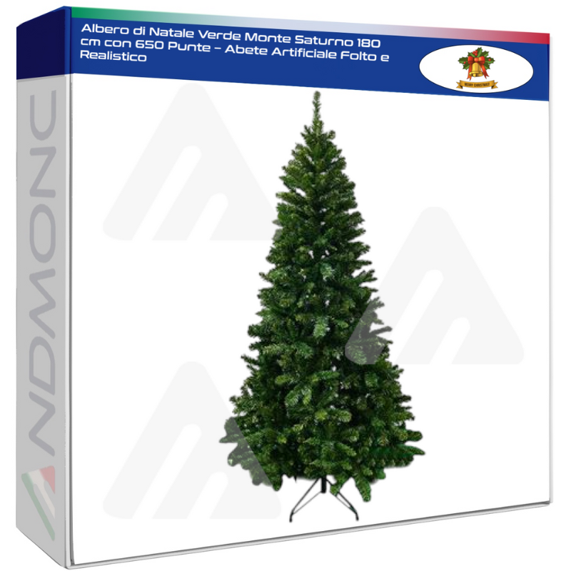 Albero di Natale Verde Monte Saturno 180 cm con...