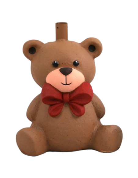 Base Albero di Natale Orsetto 32,5x37 cm – Porta Albero Natalizio con Orsetto e Fiocco Rosso