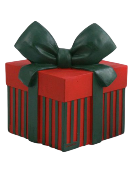 Base Albero di Natale Pacco Regalo 36x36x47 cm – Supporto Decorativo Rosso e Verde