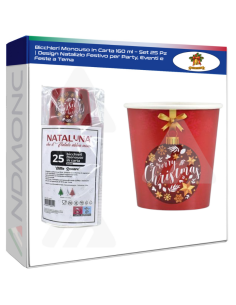 Bicchieri Monouso in Carta 160 ml – Set 25 Pz  Design...
