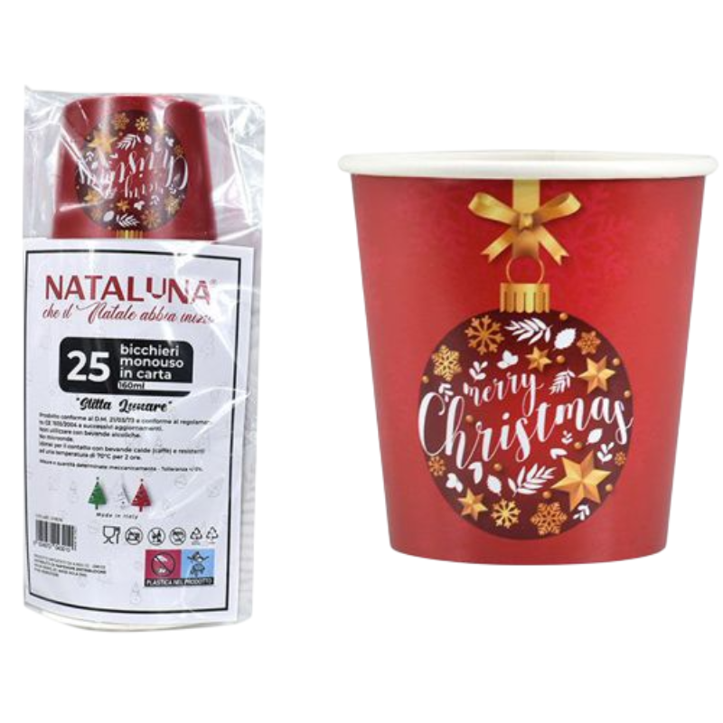 Bicchieri Monouso in Carta 160 ml – Set 25 Pz...