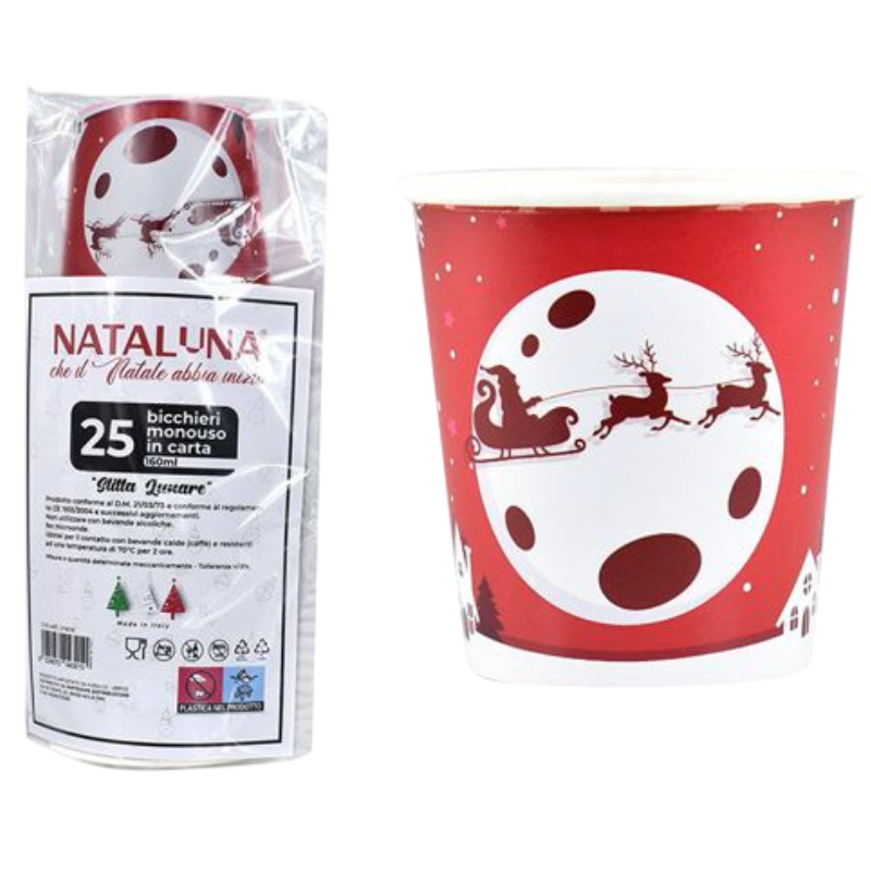 Bicchieri Monouso in Carta 160 ml – Set 25 Pz...