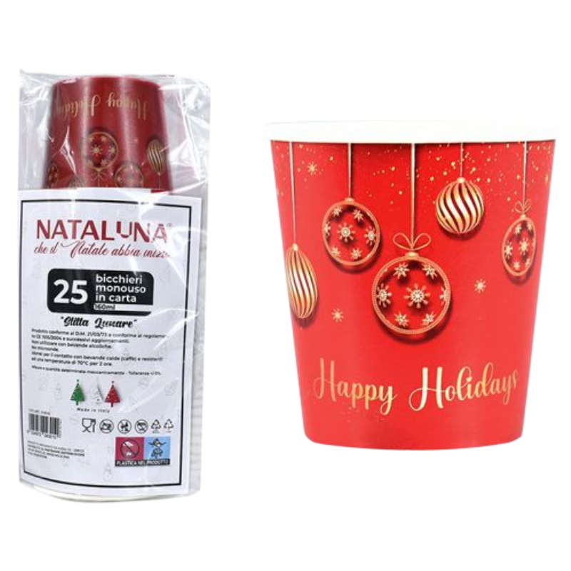 Bicchieri Monouso in Carta 160 ml – 25 Pezzi...