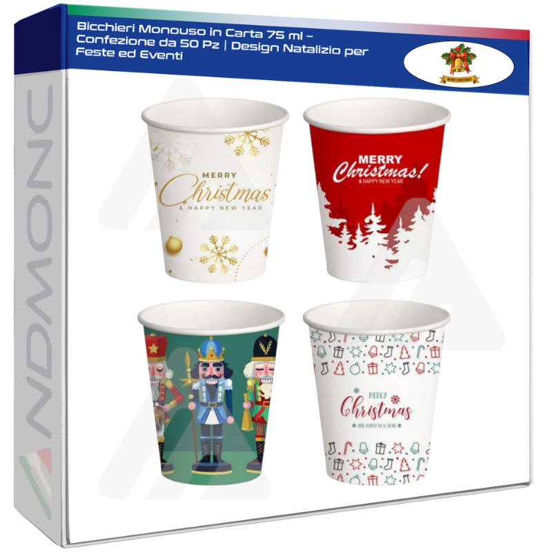 Bicchieri Monouso in Carta 75 ml – Confezione...