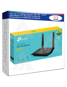 TP-Link TL-MR100 Router 4G LTE – Wi-Fi 300 Mbps con Slot...