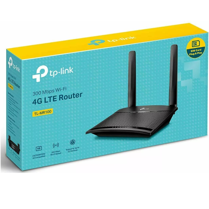 TP-Link TL-MR100 Router 4G LTE – Wi-Fi 300 Mbps...