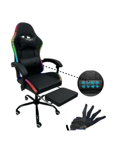 Poltrona Gaming Reclinabile con LED e Supporto Lombare,... 2