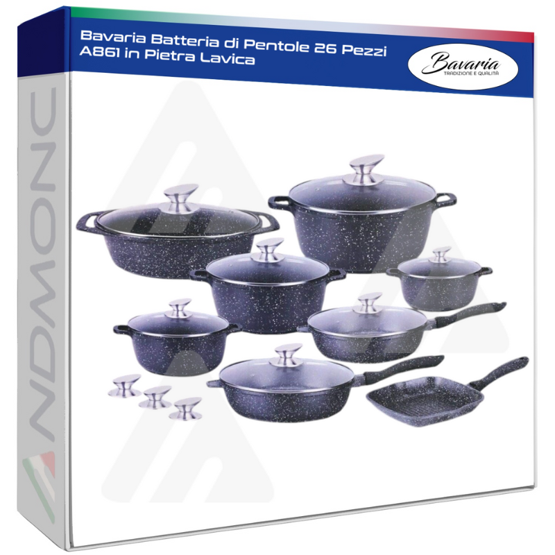 Bavaria Batteria di Pentole 26 Pezzi A861 in...