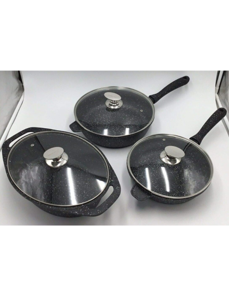 Bavaria Batteria di Pentole 26 Pezzi A861 in Pietra Lavica