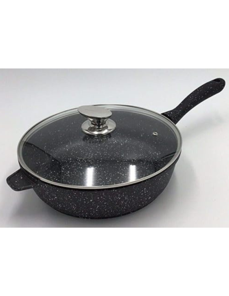 Bavaria Batteria Pentole e Padelle 20 Pezzi in Pietra Lavica Biologica