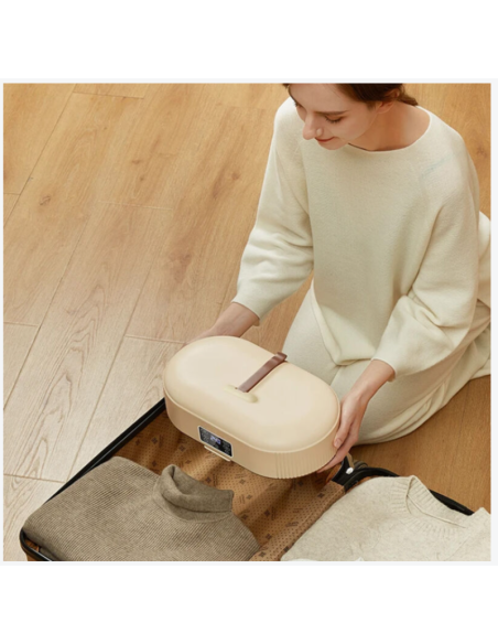 Asciugatore Portatile 5 kg con Sterilizzazione – Asciugatura Rapida a 2 Velocità, Timer Regolabile e Telo di Copertura