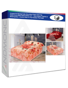 Coperta Spagnola Double Face 3,5 kg Matrimoniale 220×240...