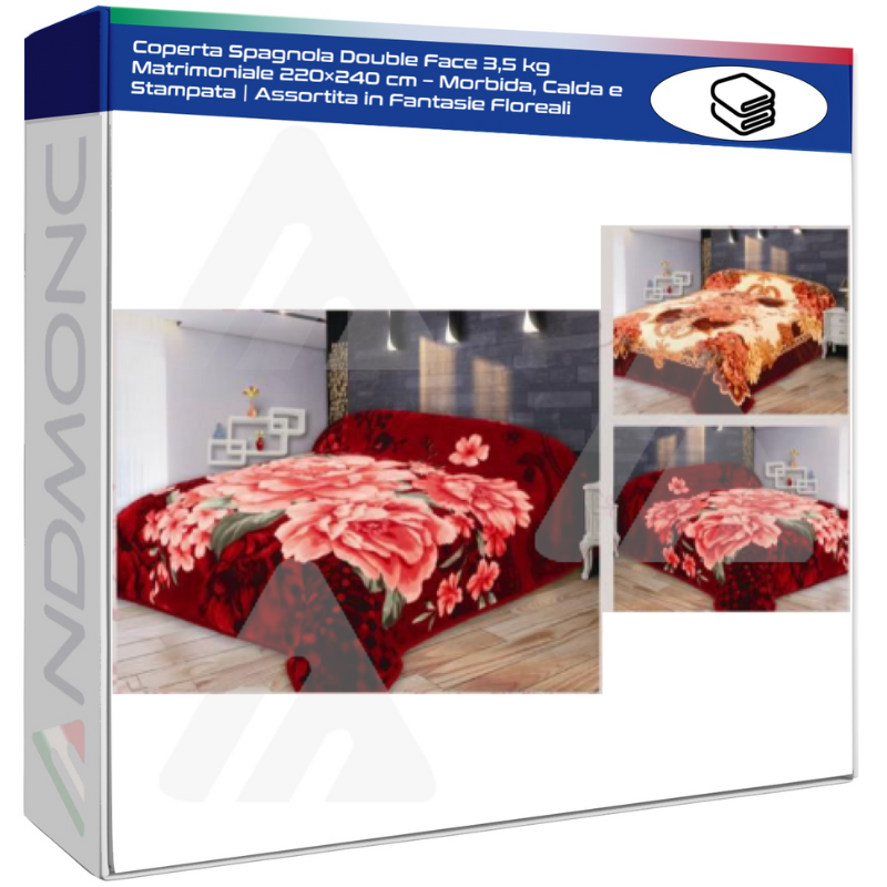 Coperta Matrimoniale Spagnola 3,5 kg Double...