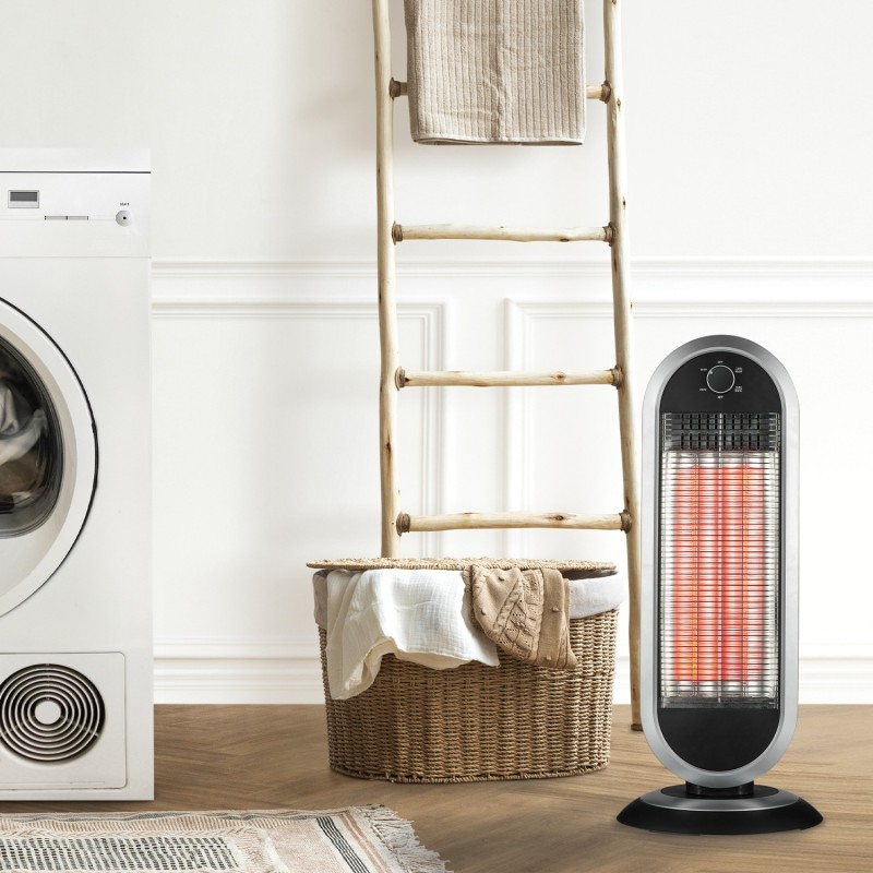 Stufa a Carbonio 900W con Base Oscillante –...