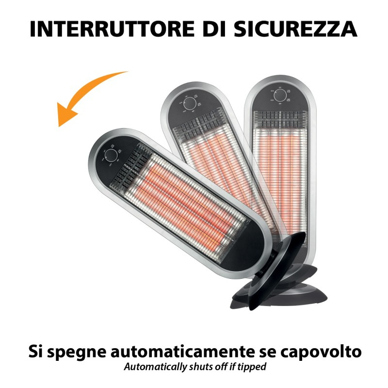 Stufa a Carbonio 900W con Base Oscillante –...