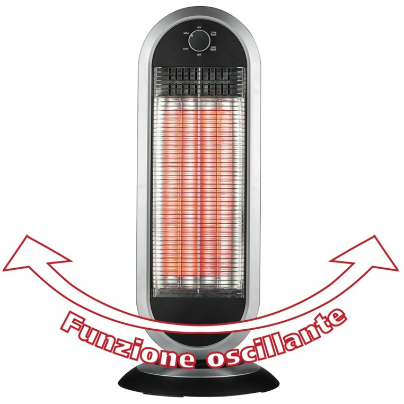 Stufa a Carbonio 900W con Base Oscillante –...