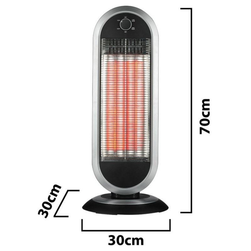 Stufa a Carbonio 900W con Base Oscillante –...