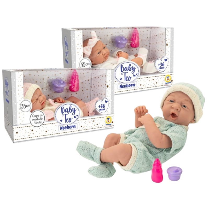 Bambolotto Baby Teo Neoborn 35 cm in Morbido...