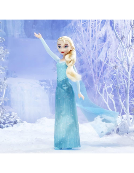 Bambola Elsa Disney Frozen – Hasbro  Abito Azzurro con Mantello  Giocattolo 3+ Anni