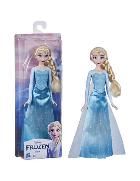 Bambola Elsa Disney Frozen – Hasbro  Abito Azzurro con Mantello  Giocattolo 3+ Anni