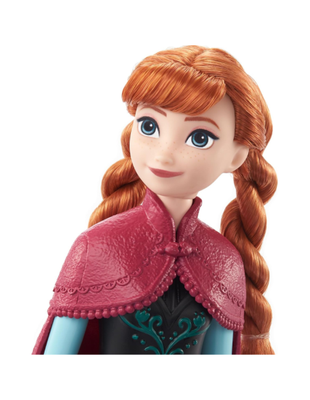 Bambola Anna Disney Frozen – Mattel  Outfit Classico con Mantella Fucsia  Giocattolo 3+ Anni