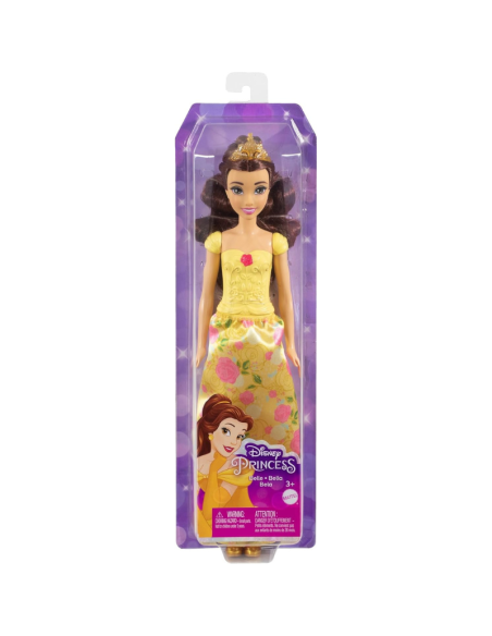 Bambola Belle Disney Princess – Mattel  Abito Giallo con Gonna Floreale  Giocattolo 3+ Anni