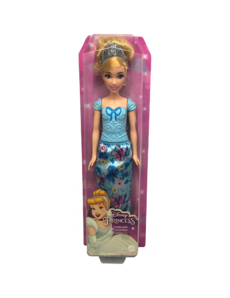 Bambola Cenerentola Disney Princess – Mattel  Abito Azzurro con Gonna Floreale  Giocattolo 3+ Anni
