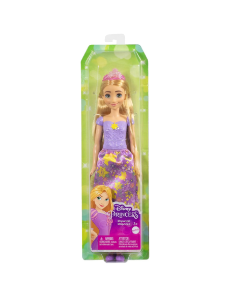 Bambola Rapunzel Disney Princess – Mattel  Abito Lilla con Gonna Floreale  Giocattolo 3+ Anni
