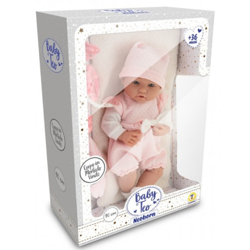 Bambola Baby Teo Neoborn 40 cm – Corpo Morbido,...