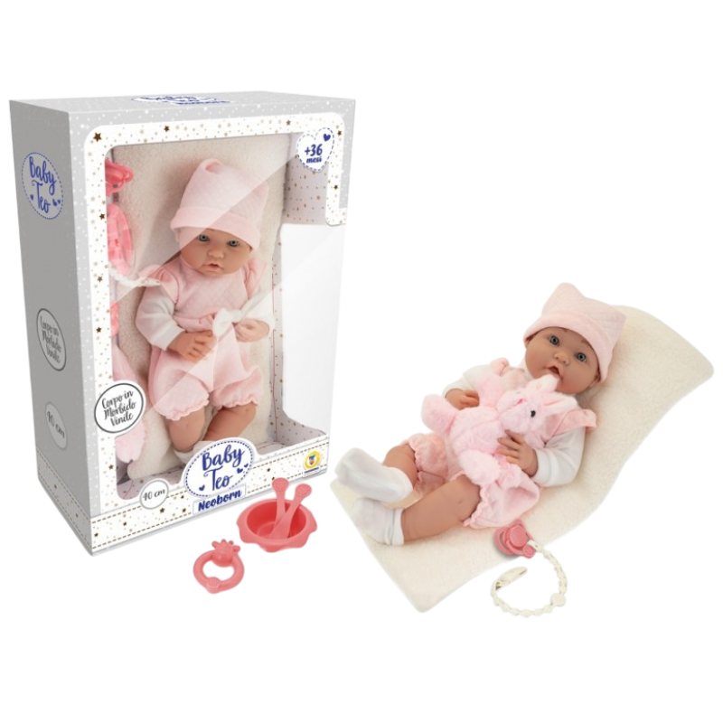 Bambola Baby Teo Neoborn 40 cm – Corpo Morbido,...