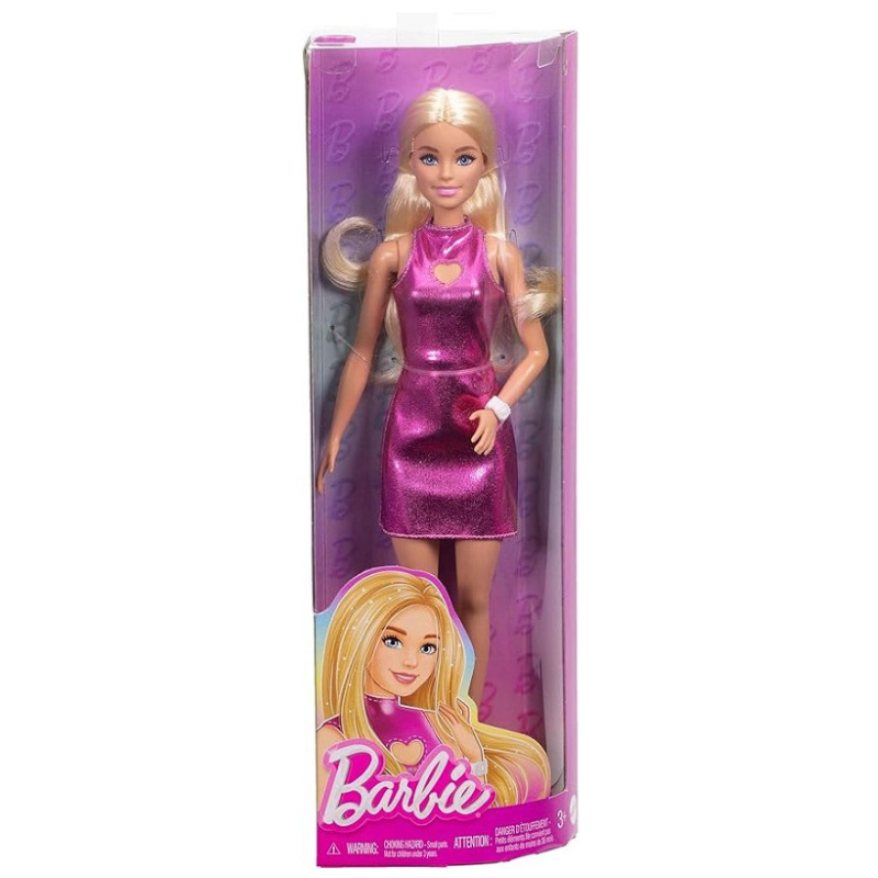 Barbie Fashionistas – Bambola con Abito Rosa...