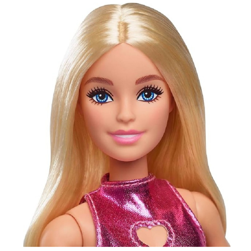 Barbie Fashionistas – Bambola con Abito Rosa...