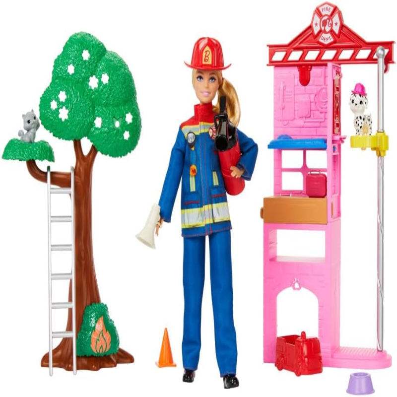 Barbie Pompiera Playset – Caserma dei Pompieri...