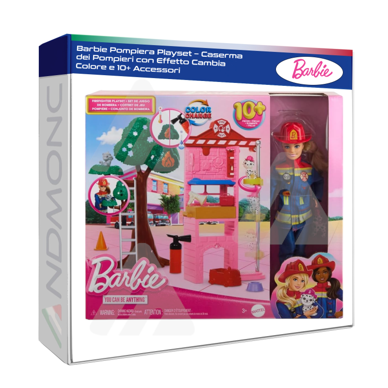 Barbie Pompiera Playset – Caserma dei Pompieri...