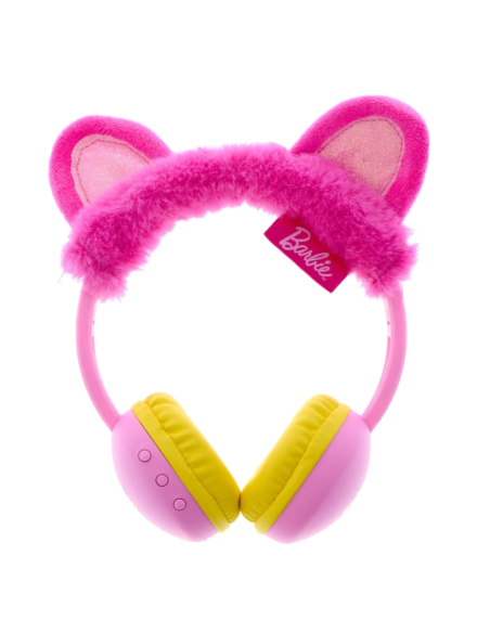 Barbie Cuffie Wireless per Bambini – Cuffie Morbide con Orecchie da Gatto e Volume Sicuro