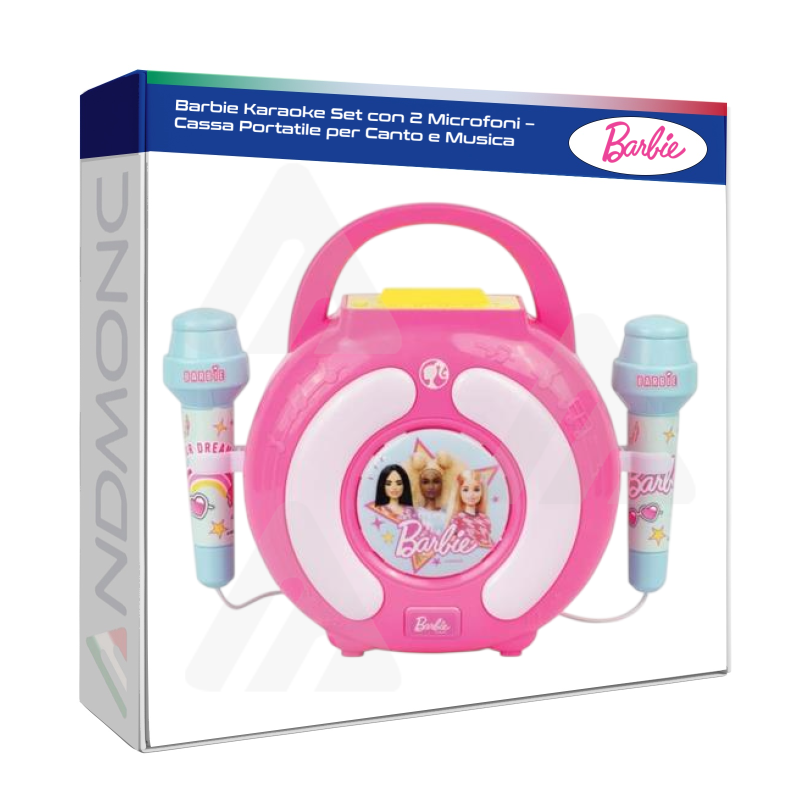 Barbie Karaoke Set con 2 Microfoni – Cassa...