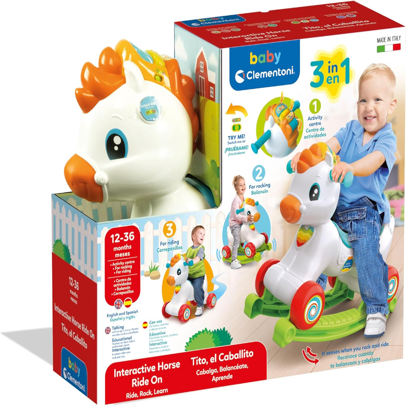 Clementoni Baby Tito il Cavallito 3 in 1 –...