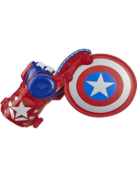 Nerf Power Moves Marvel Avengers – Captain America Shield Sling  Scudo Lancia-Dischi Hasbro per Bambini 5+