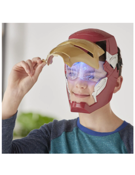 Maschera Iron Man Flip FX – Marvel Avengers | Maschera Elettronica con Effetti Luminosi