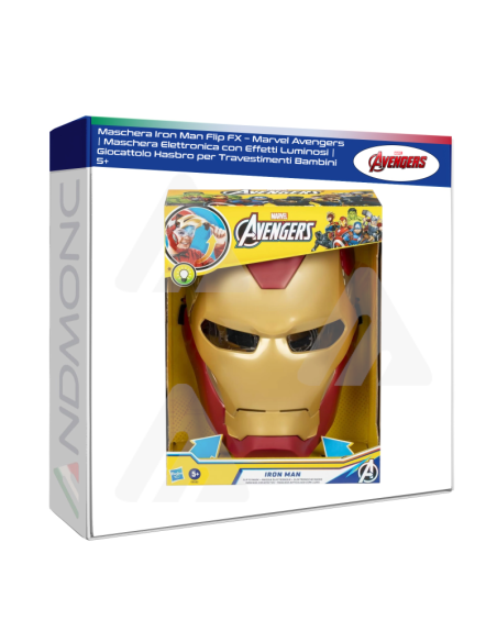 Maschera Iron Man Flip FX – Marvel Avengers | Maschera Elettronica con Effetti Luminosi